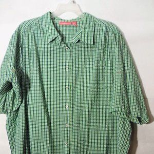 PLUS SIZE - WOMAN WITHIN- Cotton SEERSUCKER Shirt